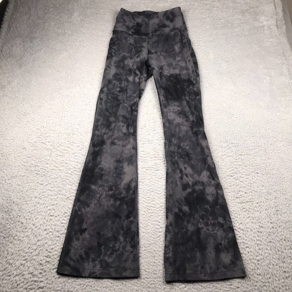 Lululemon Groove Super High-Rise Flare Pants Womens 4 (23x32) Diamond Dye Gray - Picture 1 of 11